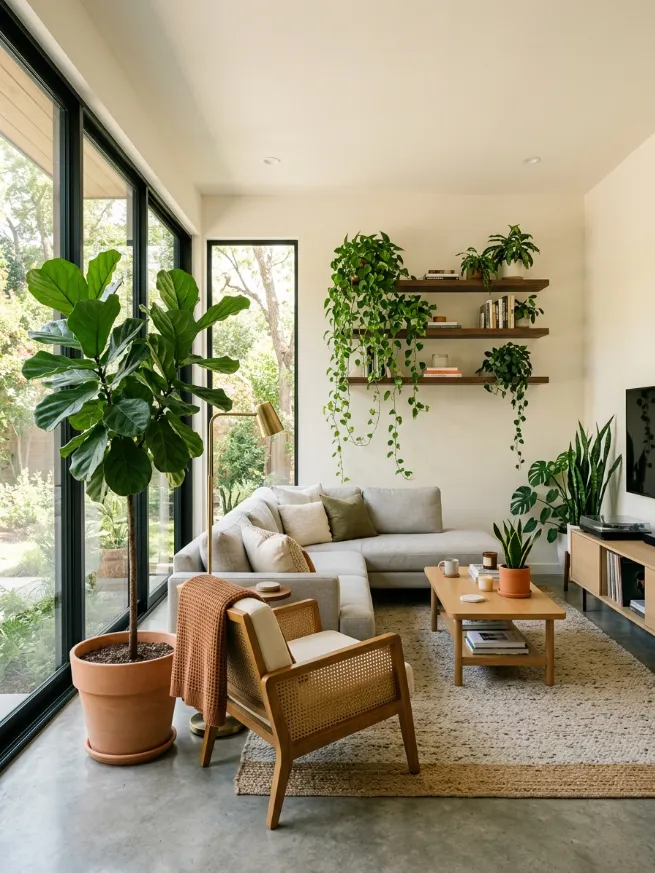 Add greenery with real or faux plants
