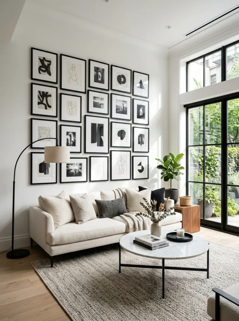 Add a black framed gallery wall