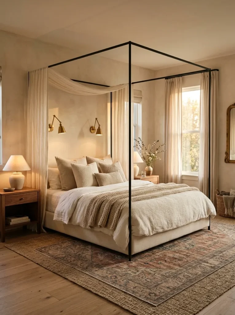 Add a canopy for a softer silhouette