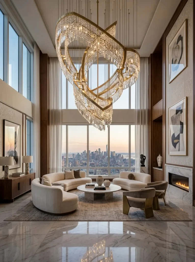 Add a dramatic light fixture