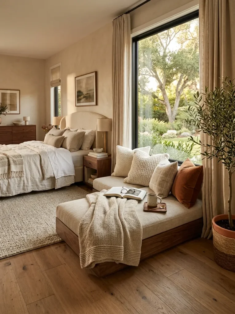 Add a padded window seat