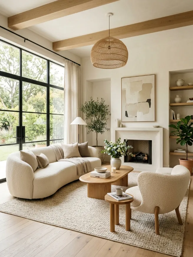 Bring in curved furniture