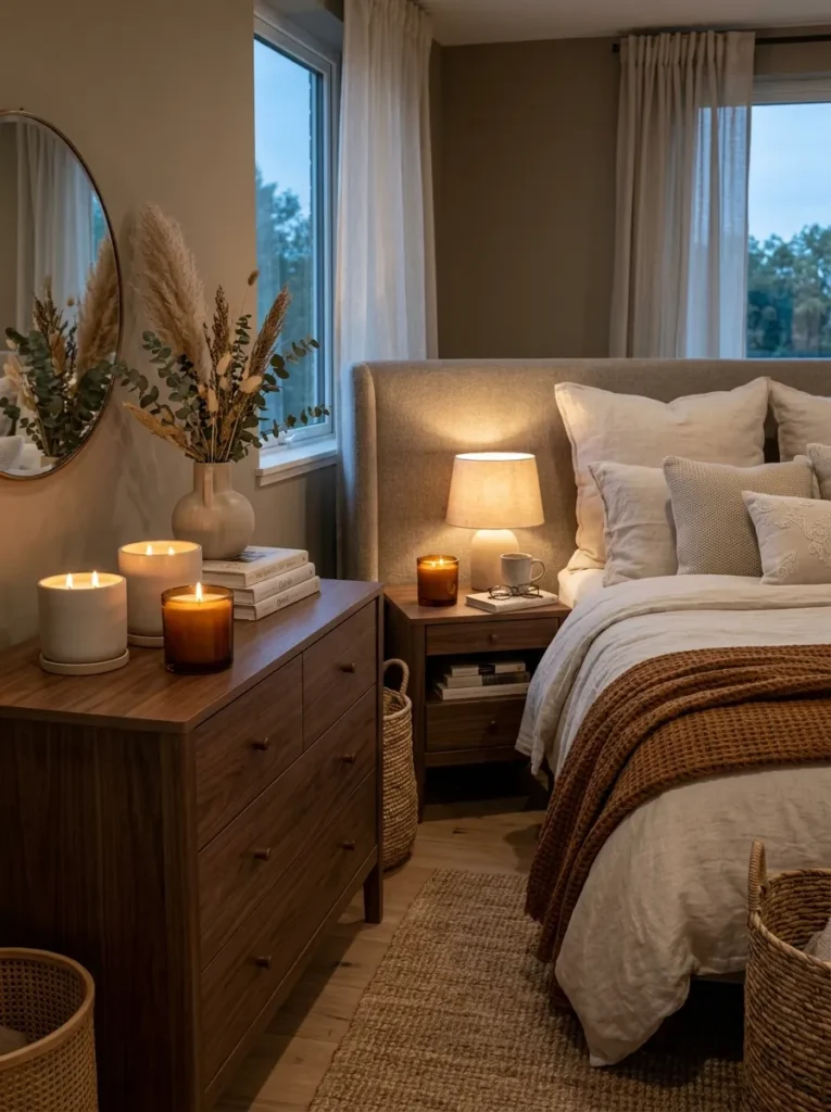 Bring in warm scented candles