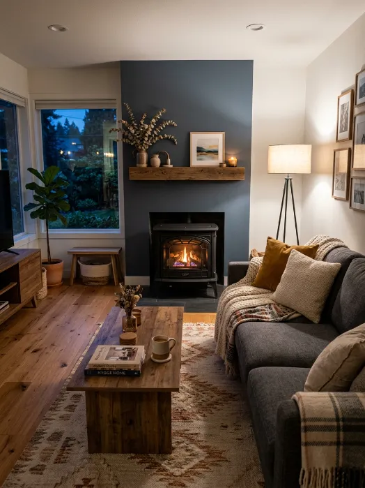 Bring in a wood burning or electric stove look