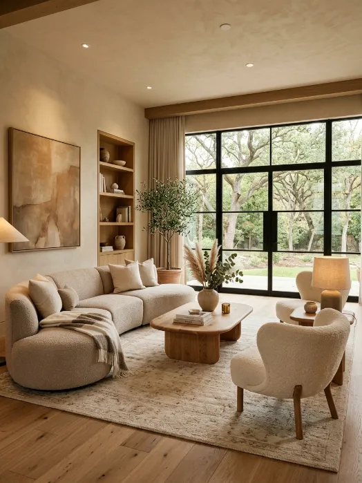 Choose curved, soft furniture shapes