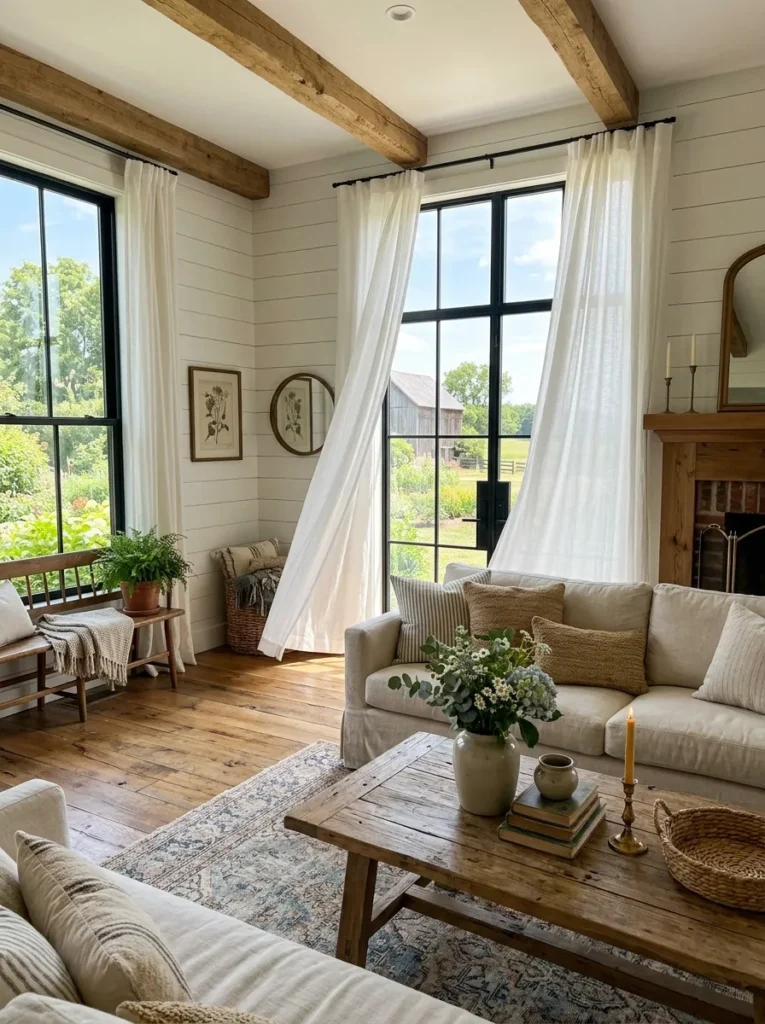 Choose linen or cotton curtains