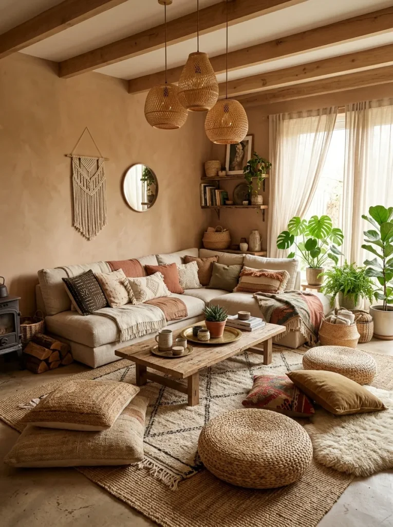 Choose low, grounded furniture