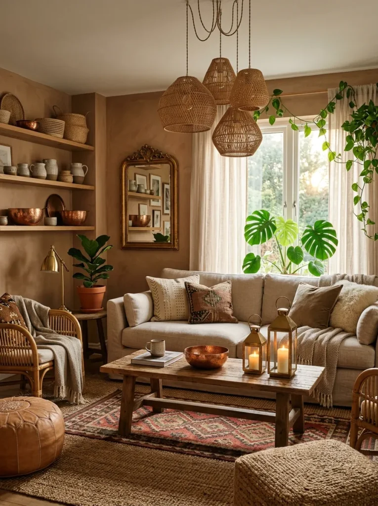 Choose warm metallic accents