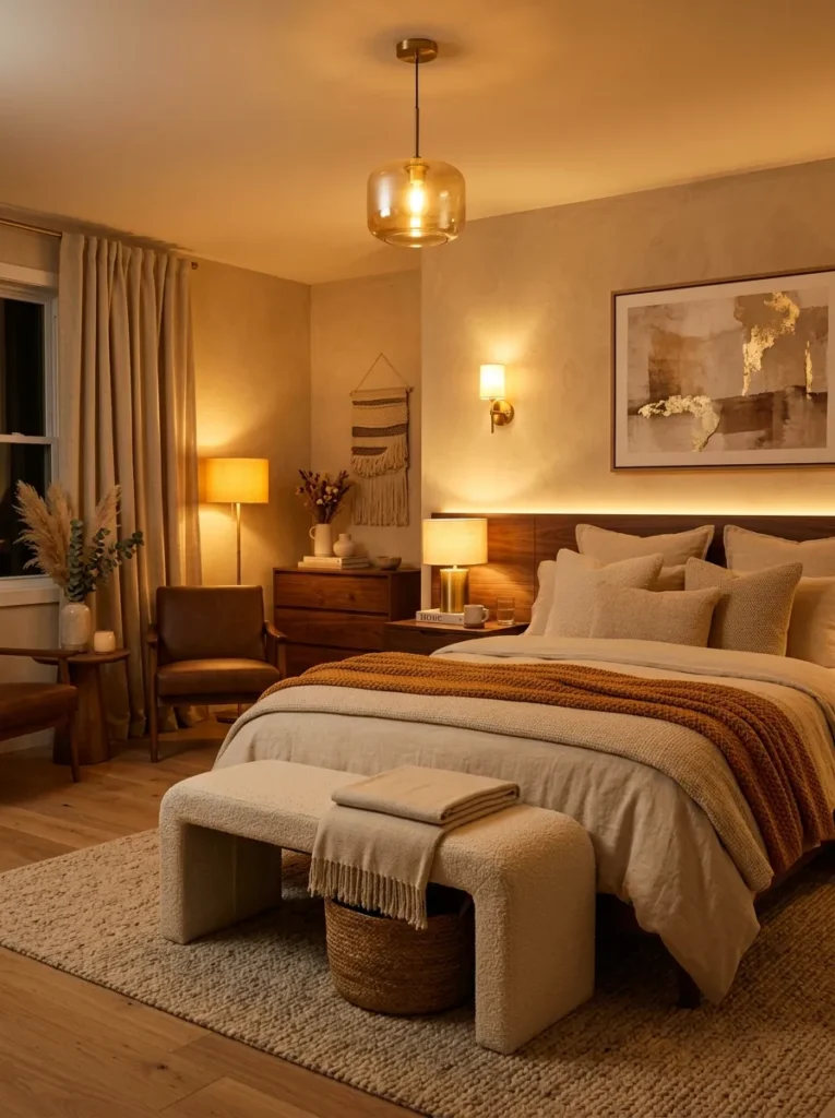 Choose warm toned light bulbs