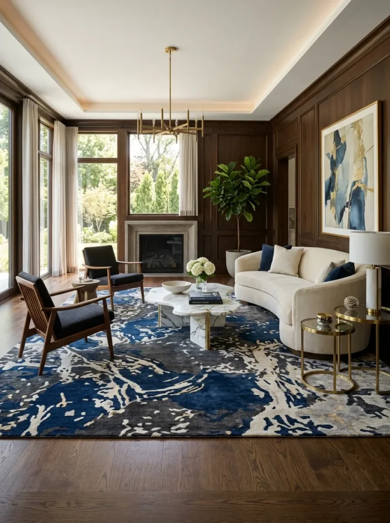 Choose a bold area rug