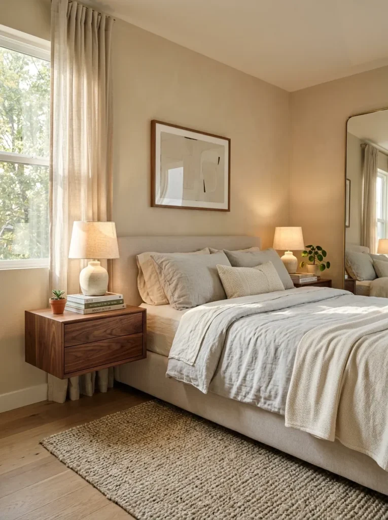 Choose a nightstand with a small footprint