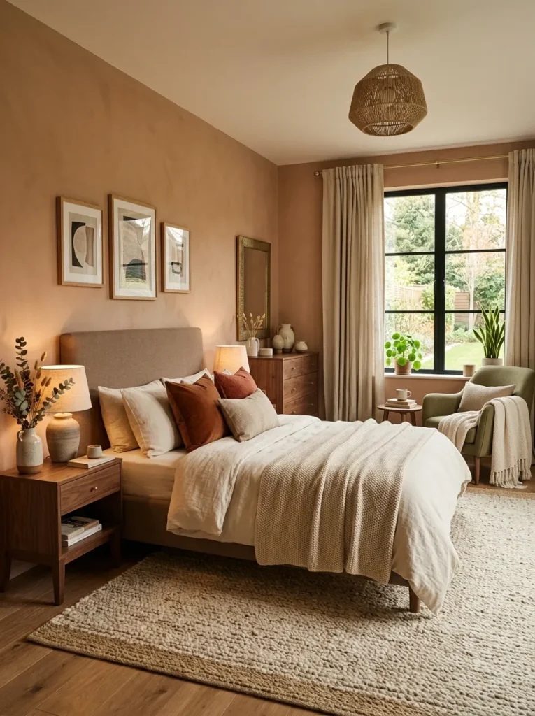 Choose a warm, muted color palette