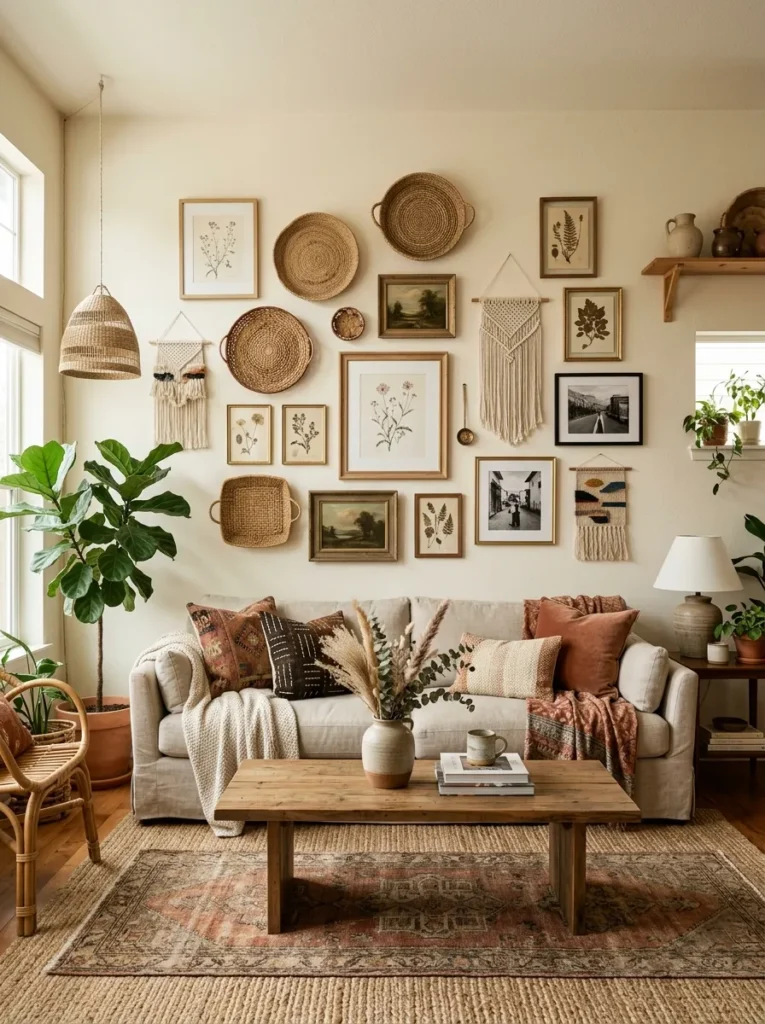 Display an eclectic gallery wall