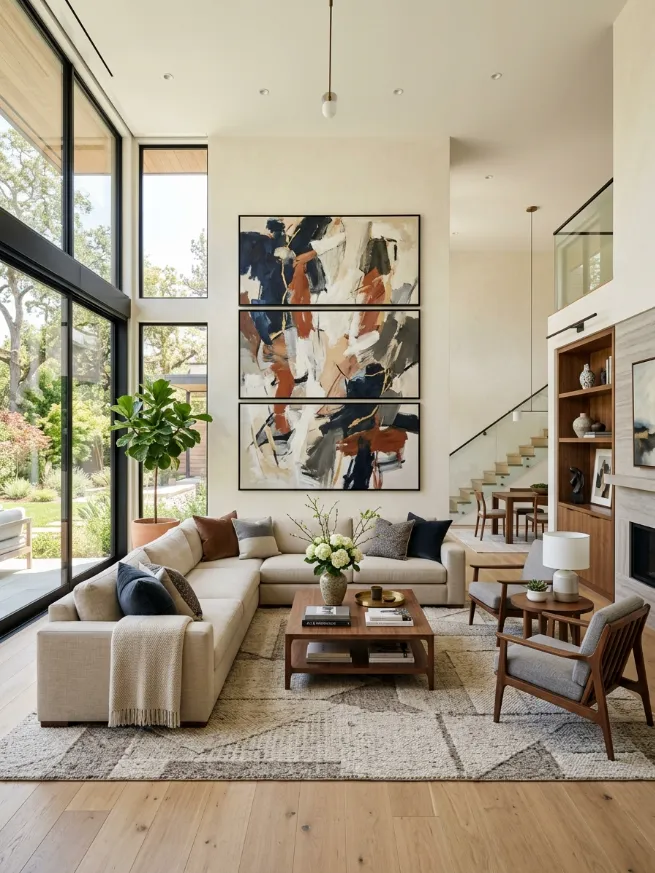 Go for oversized wall art