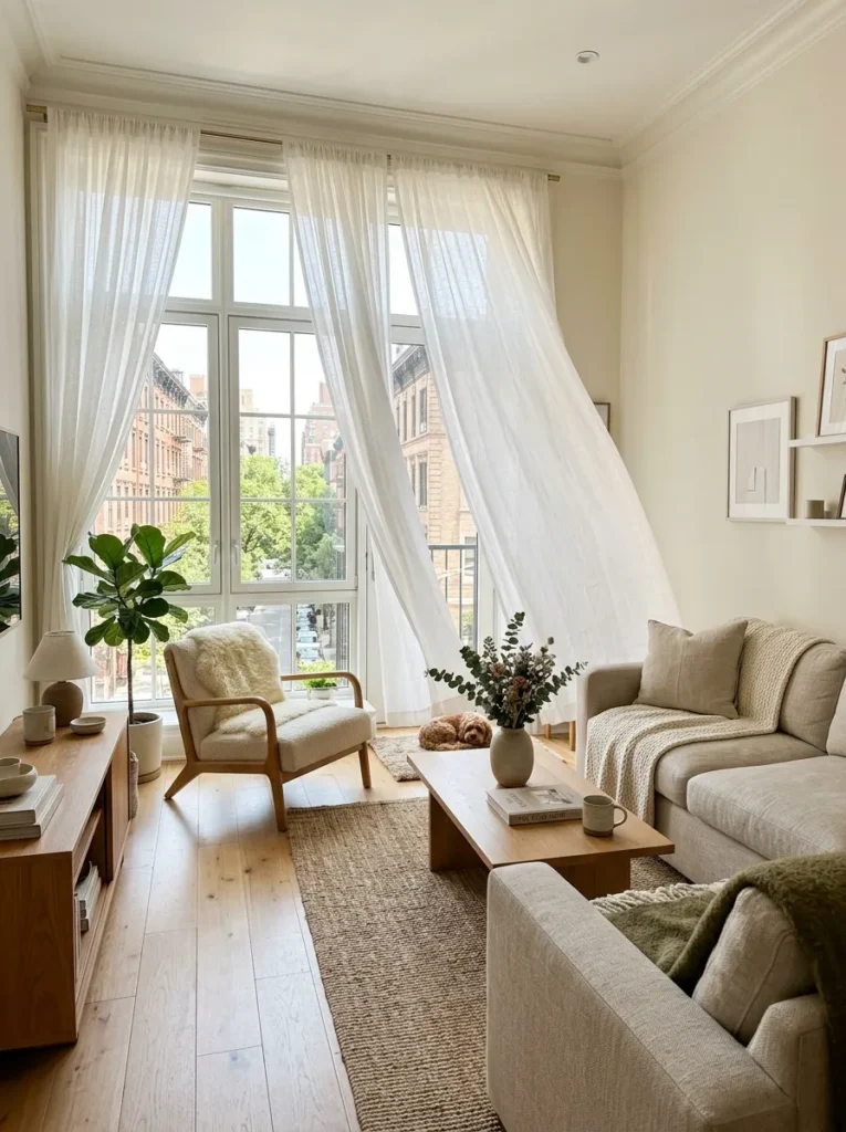 Keep window treatments light