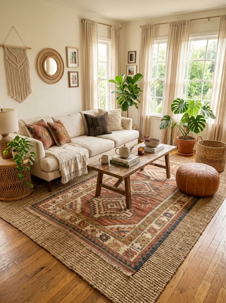 Layer rugs instead of choosing one