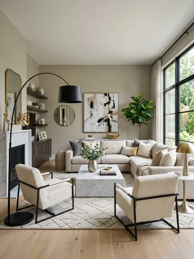 Mix metals for a modern touch