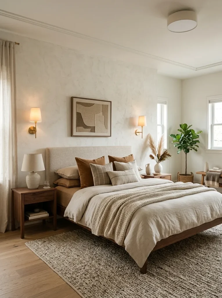 Try a textured accent wall