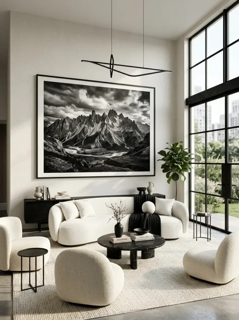Use black and white photography as wall art