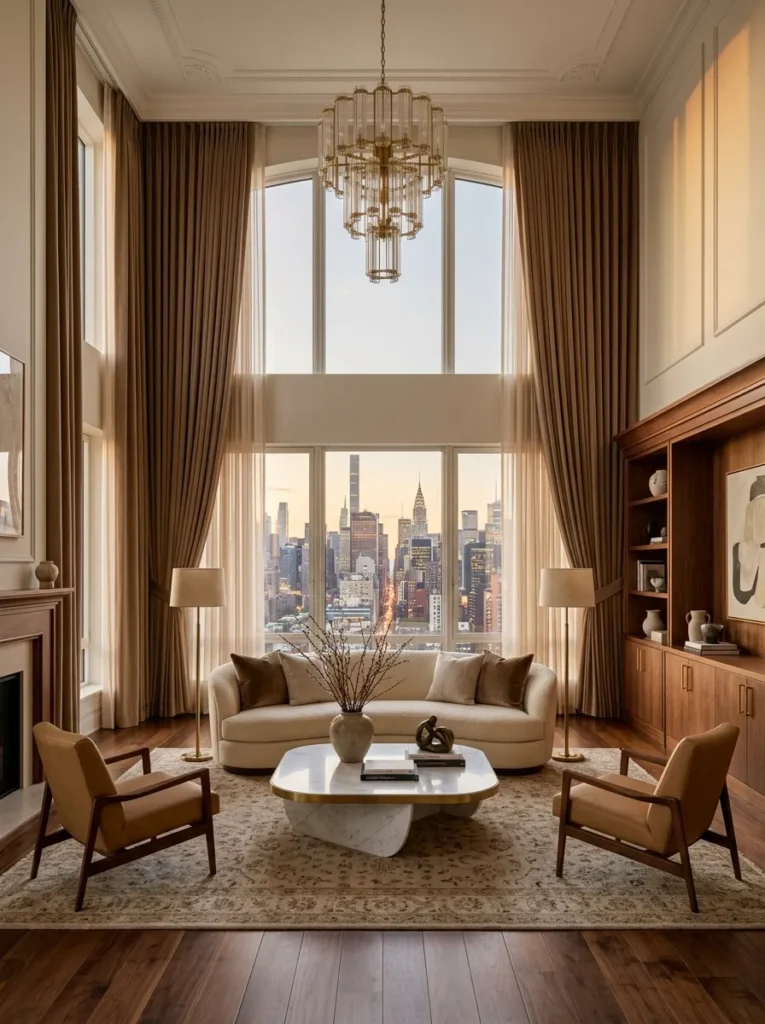Use floor to ceiling curtains