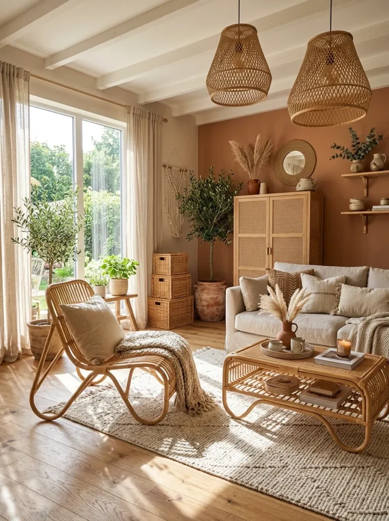 Use rattan and wicker for structure