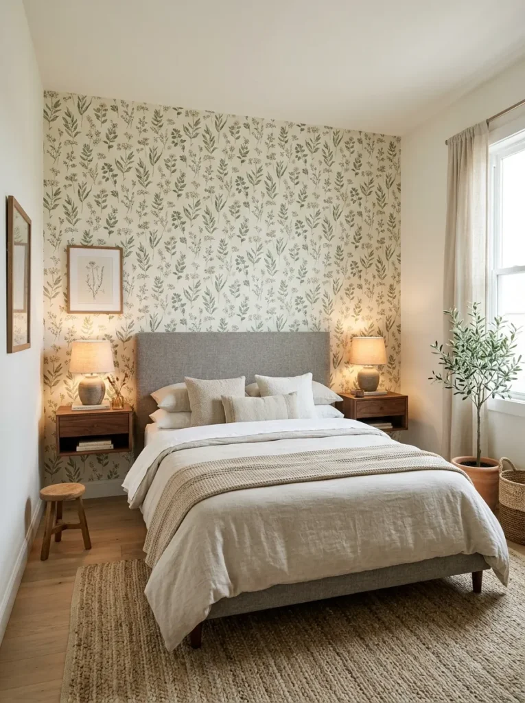 Use removable wallpaper on one wall only