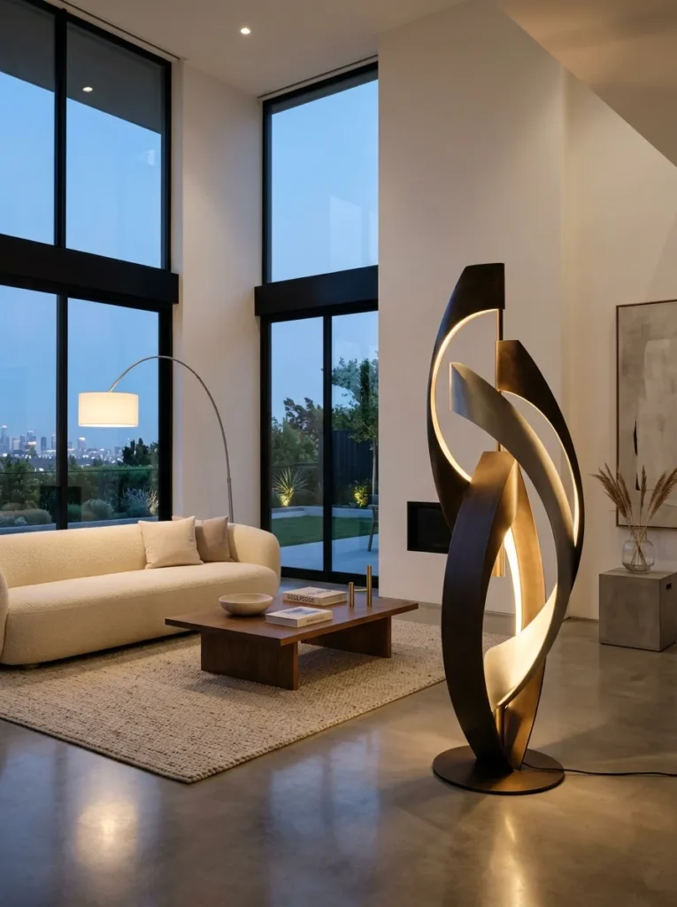 Use sculptural lighting as decor