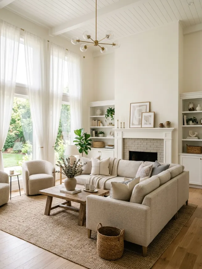 Use sheer curtains for natural light