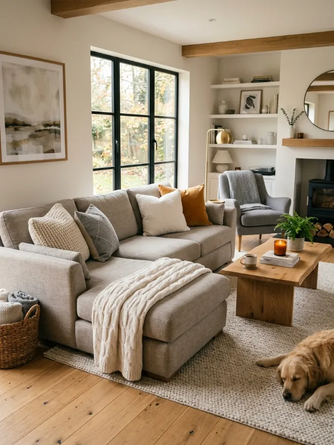 Use throw pillows and blankets
