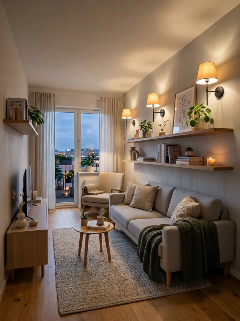 Use wall mounted lighting