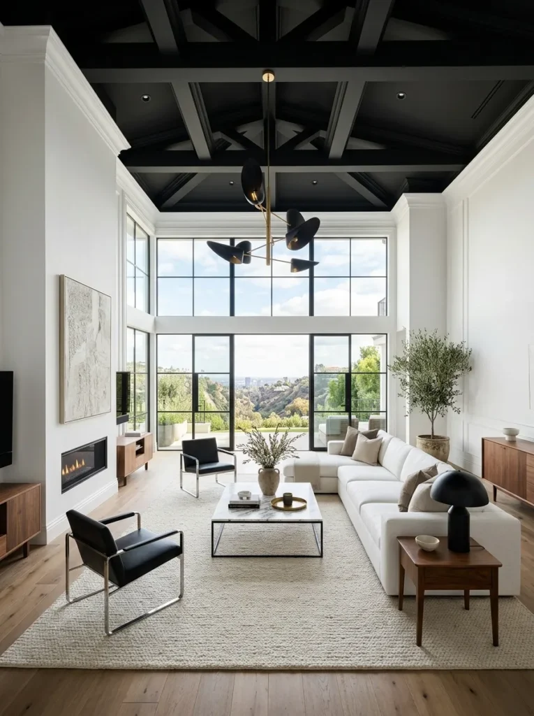Use a black ceiling for drama in the right room