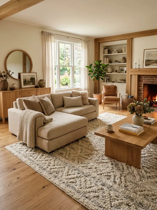 Use a large, plush area rug