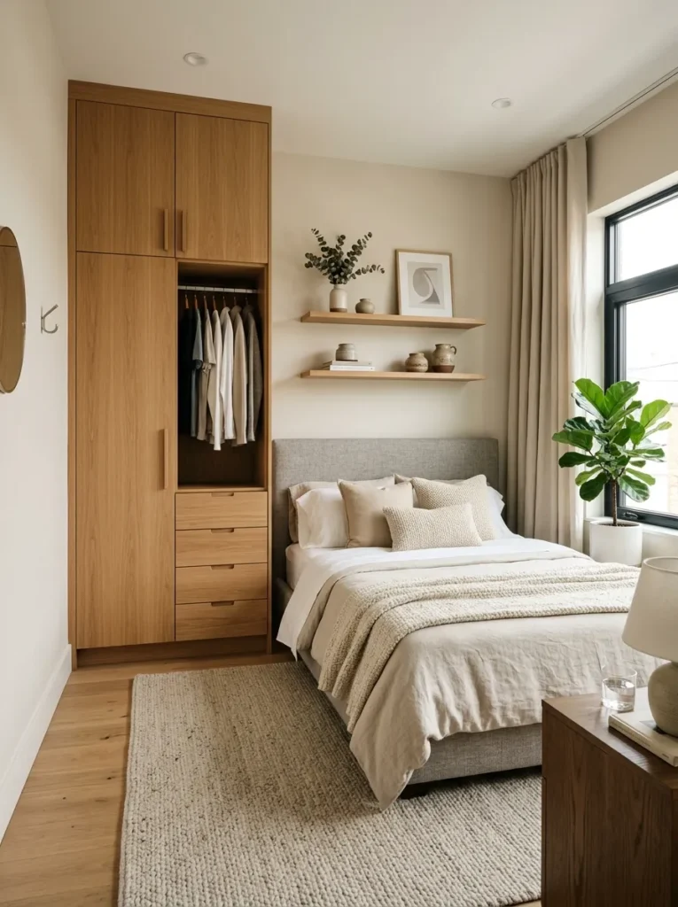 Use a slim wardrobe instead of a full dresser
