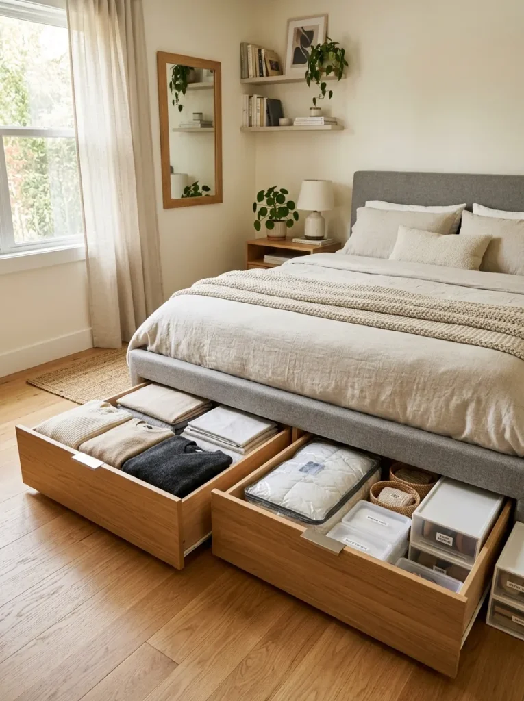 Use the space under the bed